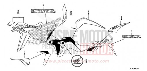 MARQUE/EMBLEME (TRICOLORE) CRF1000AH de 2017